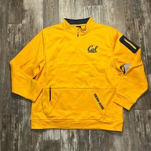 Colosseum Golden Bears Yellow Zip-Up Sweater Size XXL